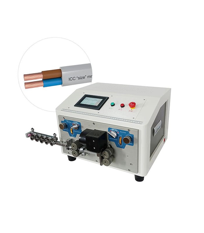 Máquina automática para cortar, pelar y pelar 2* cables bipolares (0,3 - 2 mmq)