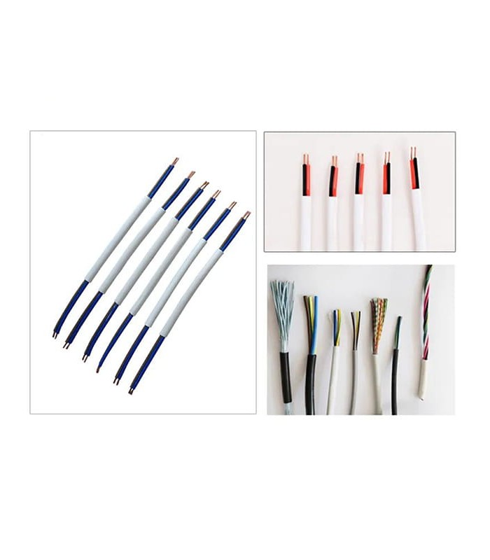 Máquina automática para cortar, pelar y pelar 2* cables bipolares (0,3 - 2 mmq)