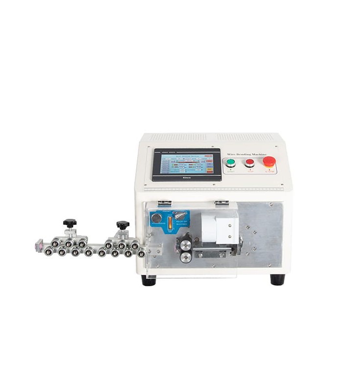 Machine automatique pour couper, dénuder et plier les câbles unipolaires rigides unipolaires (1 - 6 mmq)