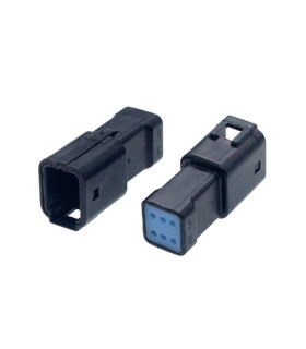 Conector JWPF hembra 6 vìas negro