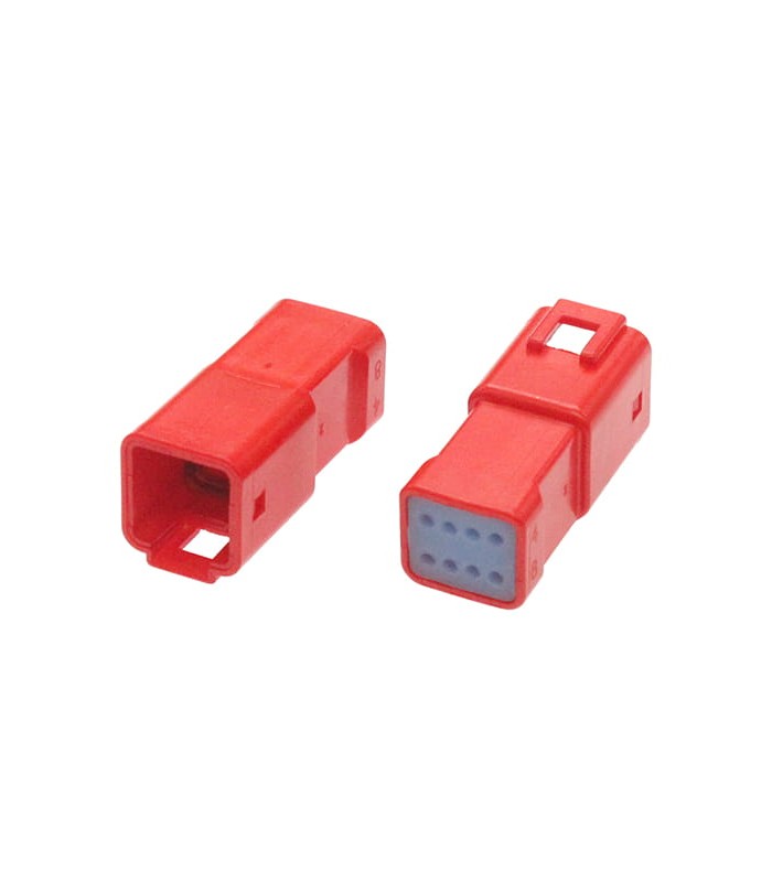 Conector JWPF hembra 8 vìas rojo