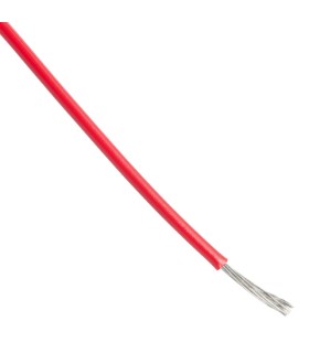 Cable Unipolar PVDF AWG 24 600V Rojo