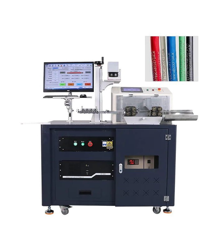 Automatic machine for cutting and stripping single-core cables (1 - 16 mmq) with integrated laser marking