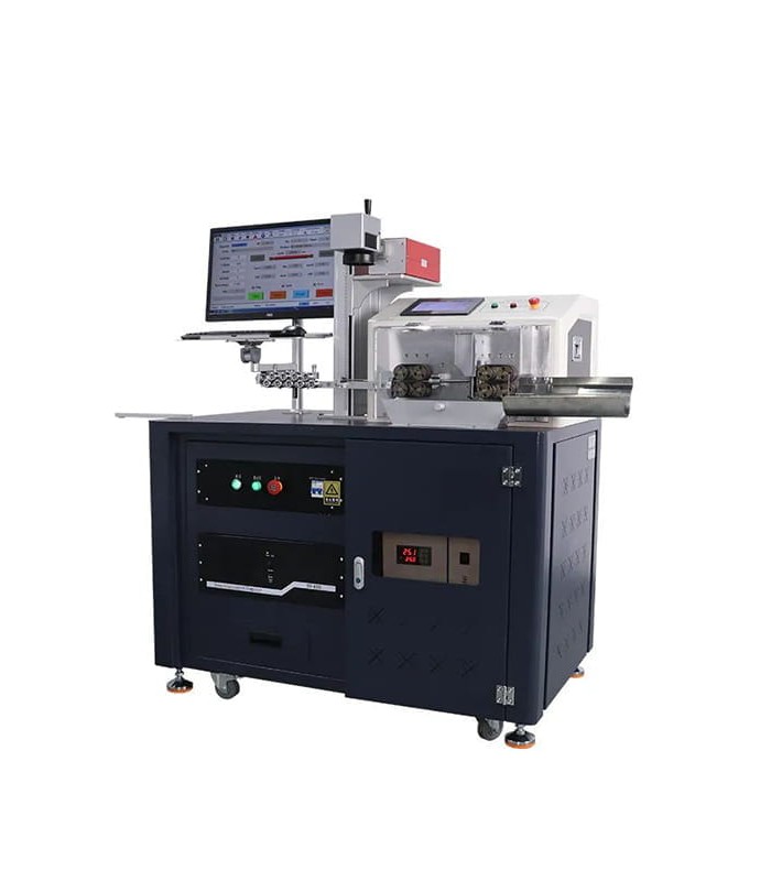 Automatische Maschine zum Schneiden und Abisolieren von einadrigen Kabeln (1 - 16 mm2) mit integrierter Lasermarkierung