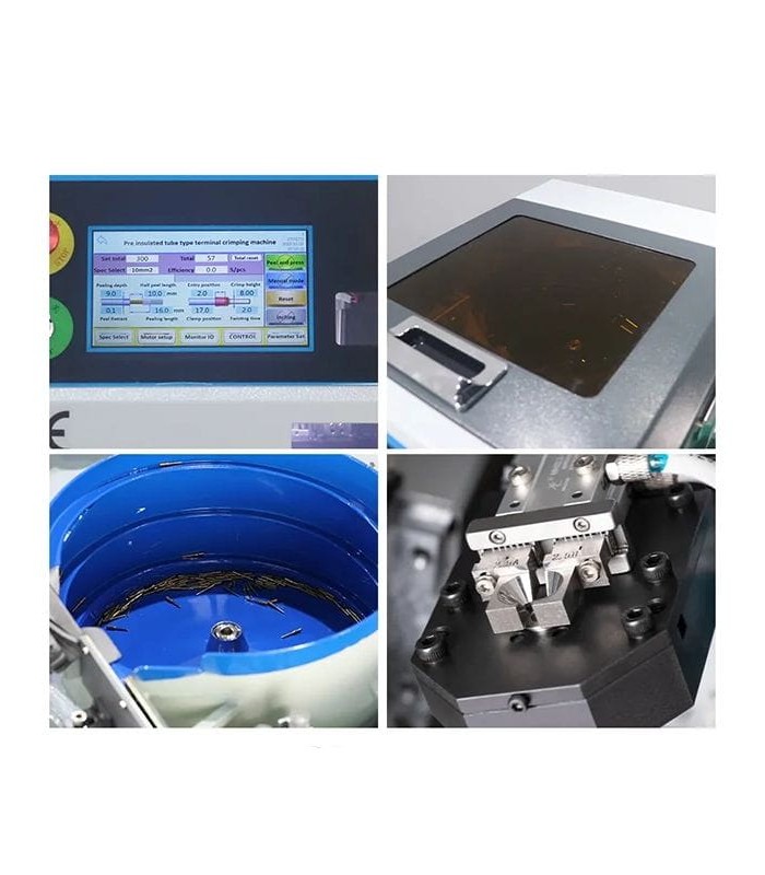 Máquina pelacables y prensadora automática para terminales torneados (0,5 - 4 mmq)