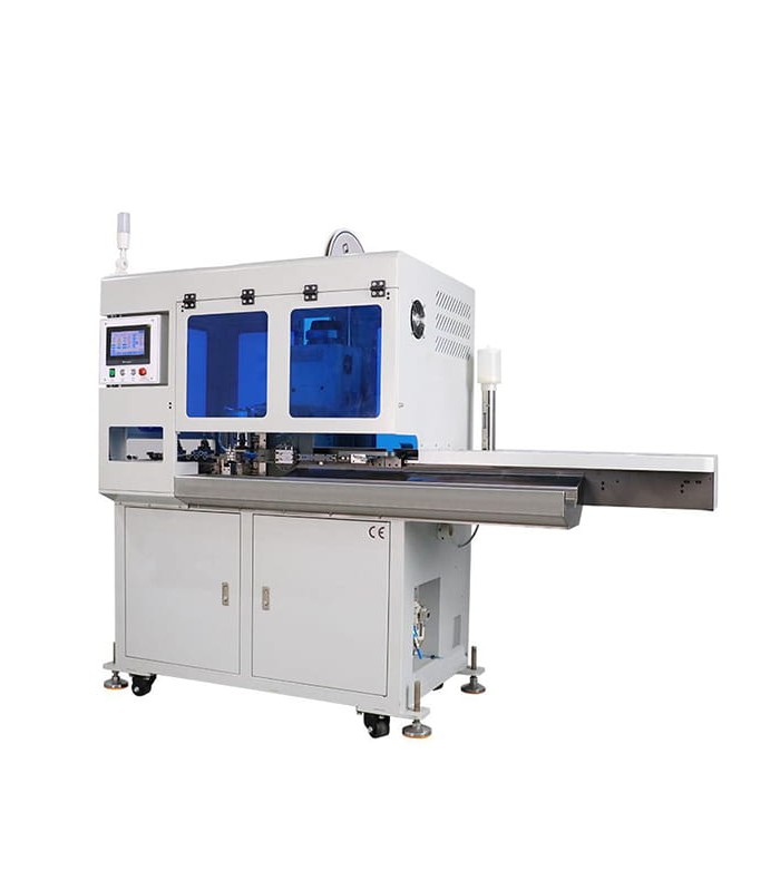 Máquina para cortar, engarzar y estañar cables (AWG 30-18)