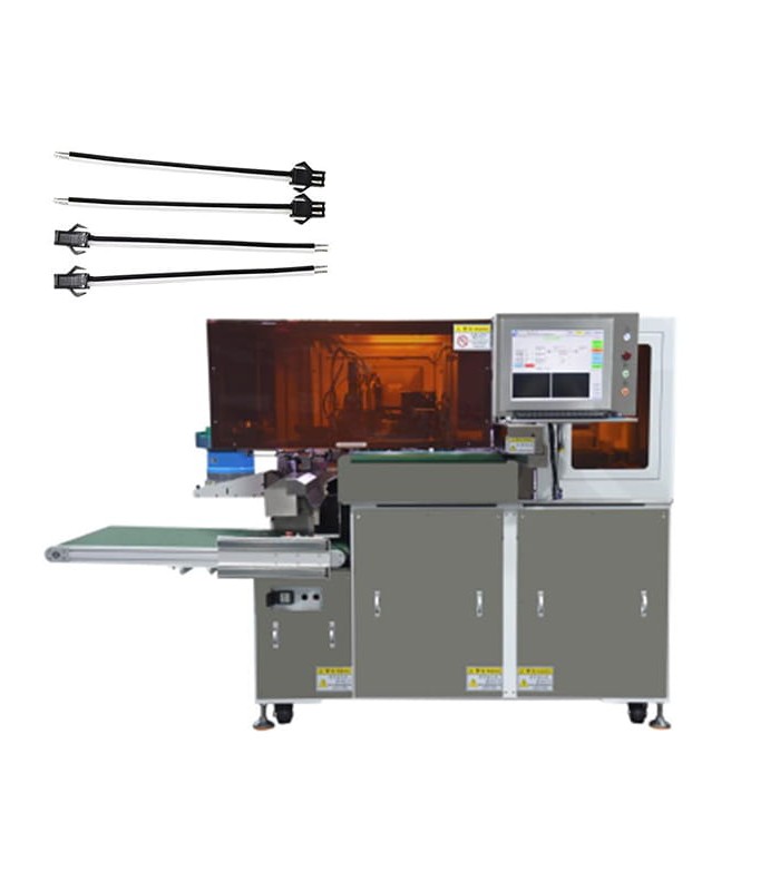 Máquina para cortar, engarzar y estañar cables (AWG 30-18)