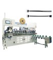 Machine for stripping, stripping, crimping and insertion of the terminal on both sides of bipolar cables