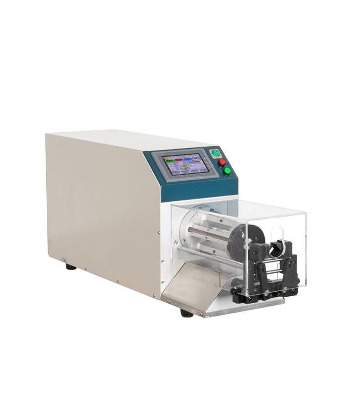 Macchina automatica per sguainatura spelatura e preparazione schermatura dei cavi coassiali (Ø 3 - 25 mm)