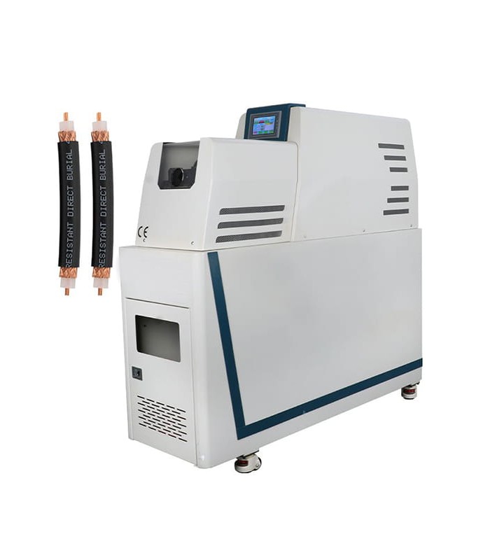 Macchina automatica per sguainatura spelatura e preparazione schermatura dei cavi coassiali (Ø 12 - 45 mm)