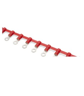 Cosse de câble à œillet enchaîné jaune section de 0.5-1.5 mmq trou 4 externes 7 mm