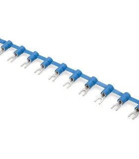 Verketteter Gabelkabelschuh blau 1.5-2.5 mmq Loch 4 außen 6,50 mm