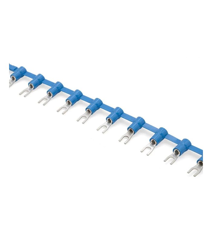 Concatenated fork cable lug blue section 1.5-2.5 mmq hole 4 external 6,50 mm