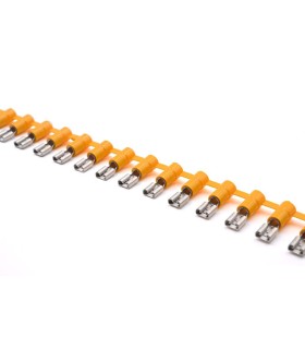 Terminal Faston 6,3x0,8 hembra concatenado amarillo sec. 4-6 mmq