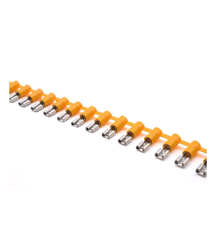6.3x0.8 faston terminal female concatenated yellow sec. 4-6 mmq