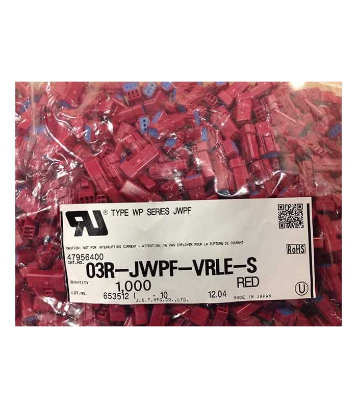 Conector JWPF macho 3 vìas rojo