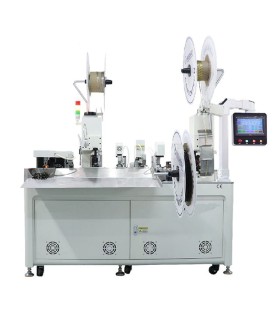 Automatische Crimpmaschine für doppelseitige Anschlüsse und automatisches Einführen von Schrumpfschläuchen (0,5 – 10 mm)