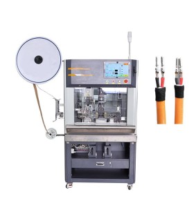 Automatische Maschine zum Schneiden, Abisolieren und Crimpen von mehradrigen Kabeln (3 - 25 mm)
