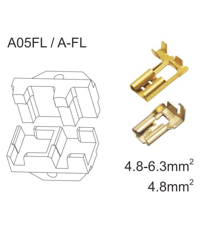 Matrice per crimpatura di faston a bandiera 4,8mm/6,3mm/4,8mm