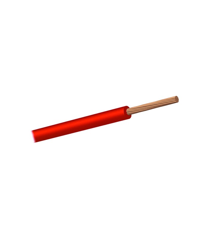 Cable wire unipolar HT105 section 0,35 mmq Red