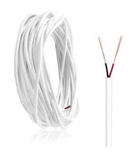 Cable PVC 2X0,25 blanco con conductores rojo y negro