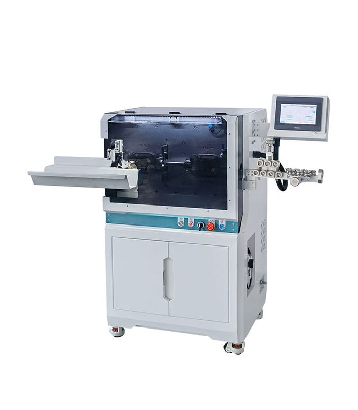 Automatische Maschine zum Schneiden und Abisolieren von ein- und mehradrigen Kabeln