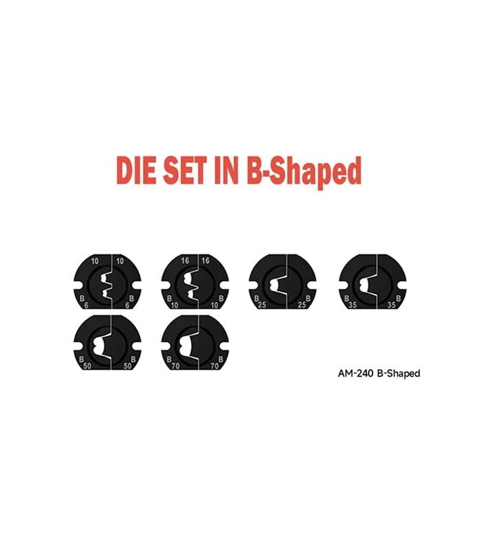 Crimpatrice pneumatica con matrici a forma B per la crimpatura dei capicorda (16 - 240 mmq)