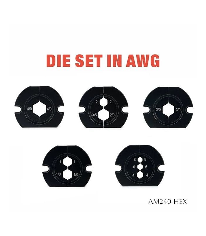 Crimpatrice pneumatica con matrici a forma esagonale per la crimpatura dei capicorda (16 - 240 mmq)