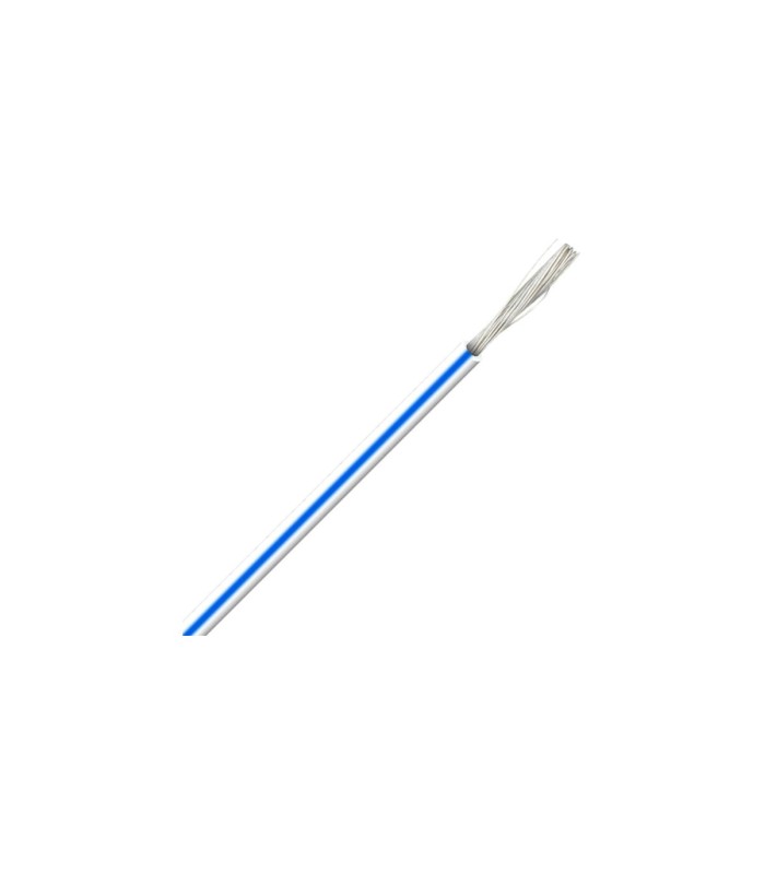 Single Core Wire Cable Style 1015 H05V2-K AWG 19 White/Blue