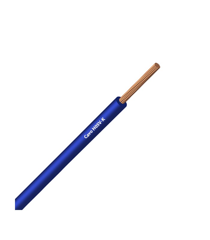 Cable de alambre unipolar estilo 1015 H05V2-K AWG 19 azul