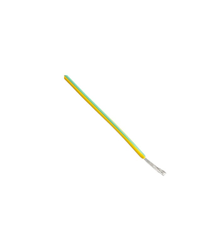 Single Core Wire Cable EN50306-2 section 1.00 mmq Yellow/Green