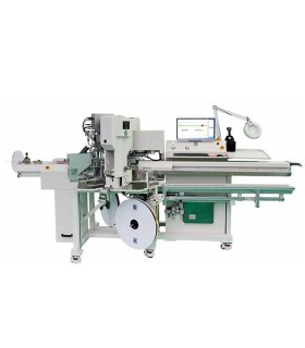 Automatic wire crimping machine with protective cover