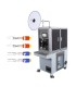 Semi-automatic machine for stripping and crimping terminals with waterproof connector insertion