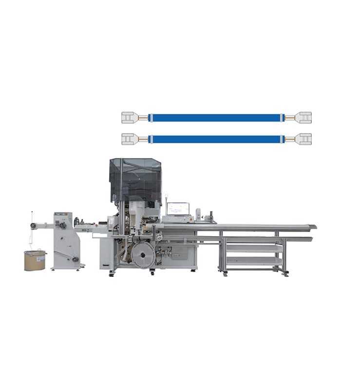 Automatic crimping machine, terminal insertion on both sides
