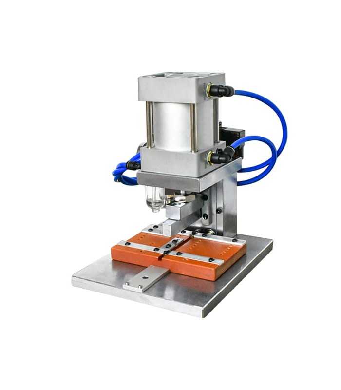 Halbautomatische Maschine zum Crimpen von IDC-Steckverbindern auf Flachkabel