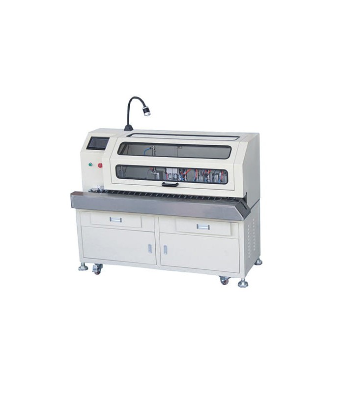 Automatic machine for brushing, twisting and stripping aluminum-shielded cables