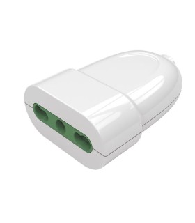 Prise Italien 2P+T 16A Double-étape P17/11 Blanc