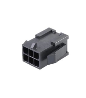 Micro Fit Connector female 3X2 way with panel fixing flap