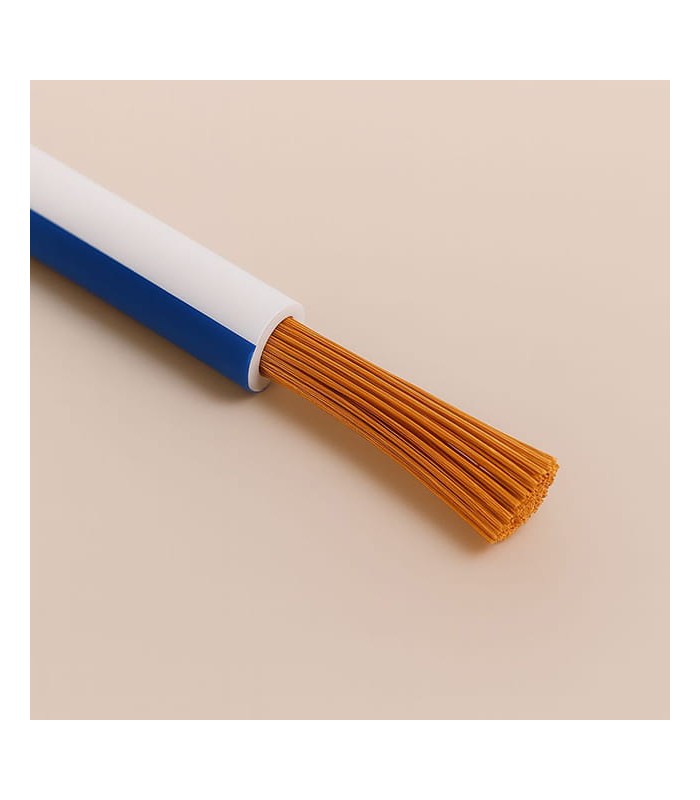 Cable Unipolar H05V-K sec. 0,25 mmq Blanco/Azul
