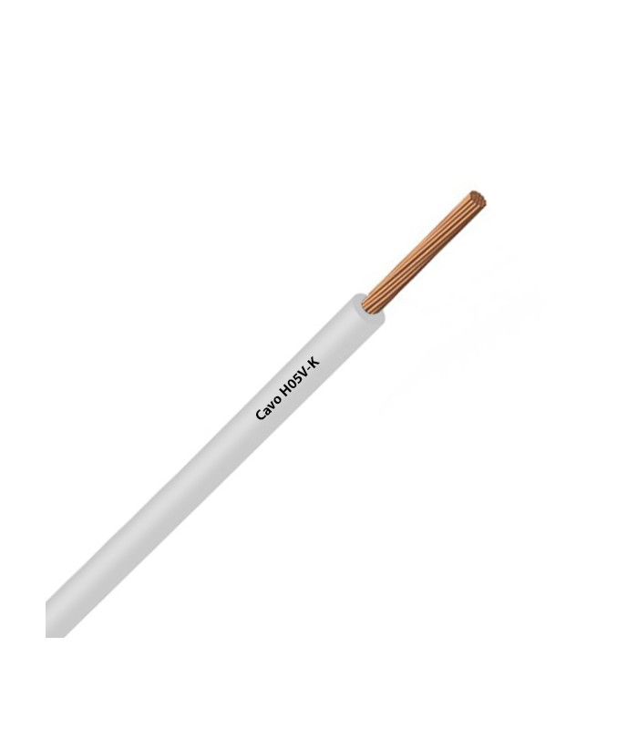Câble Fil Unipolaire H05V-K sec. 0,14 mmq Blanc