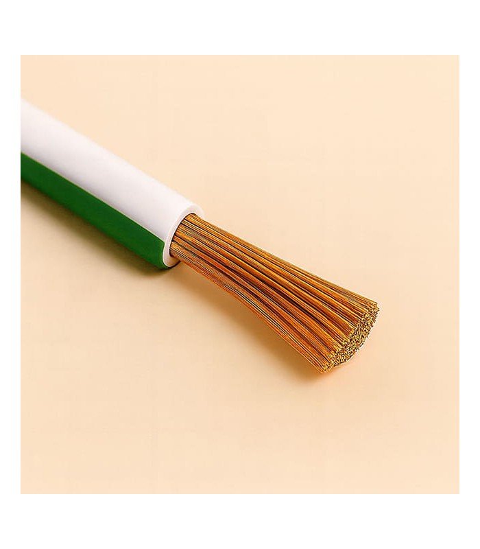Cable Unipolar H05V-K sec. 0,50 mmq Blanco/Verde