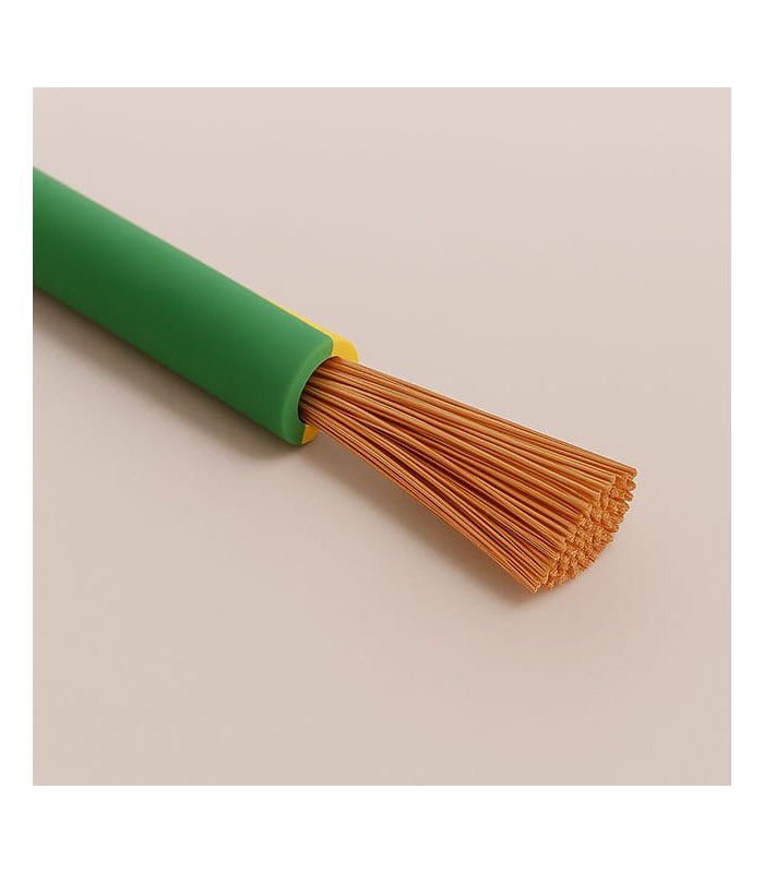 H05V-K draht unipolar kabel abschnitt 0,25 mmq Gelb/Grün