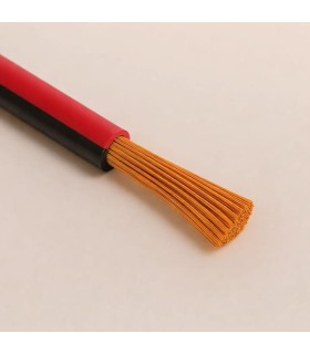 Câble fil unipolaire H05V-K section 0,25 mmq Rouge/noir