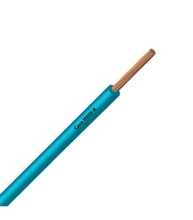 Cable Unipolar H05V-K sec. 0,35 mmq Azul cielo
