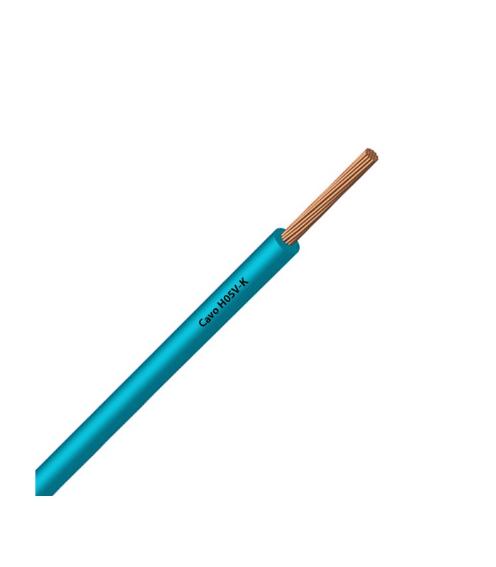 Cavo Filo Unipolare H05V-K sez. 0,35 mmq Azzurro
