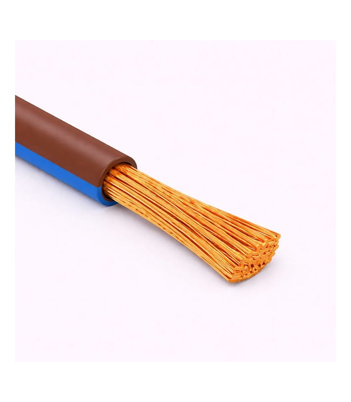 Cable Unipolar Wire H05V-K sec. 0,35 mmq Brown/Blue