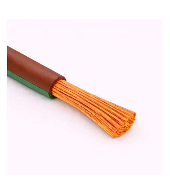 Cable Unipolar Wire H05V-K sec. 0,35 mmq Brown/Green