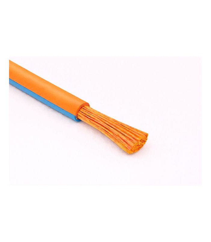 Draht Unipolar Kabel H05V-K abs. 0,35 mmq Orange/Blau