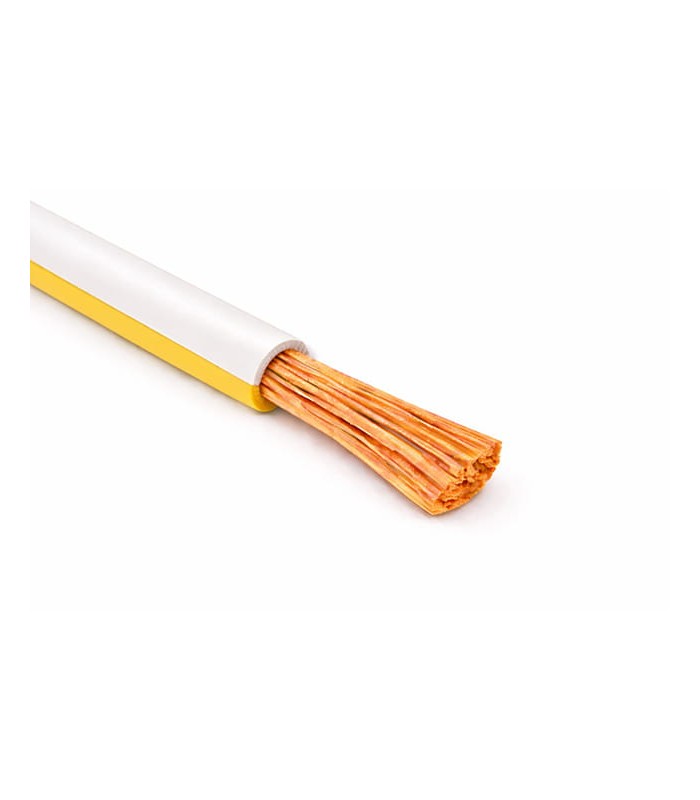 Cable Unipolar Wire H05V-K sec. 0,50 mmq White/Yellow