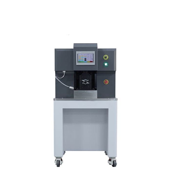 Machine électronique pour le sertissage hexagonal de cosses nues 4 - 120 mmq avec banc d'appui